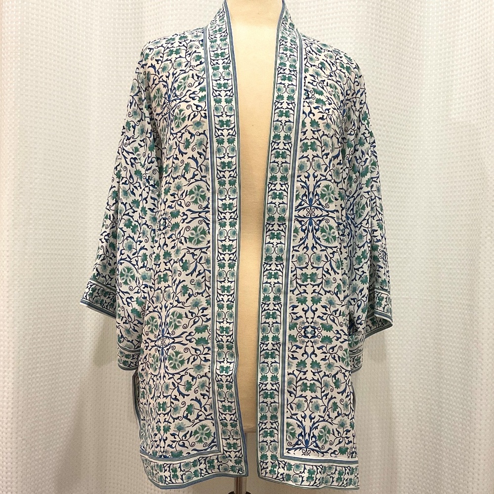 Max Studio, Large, Open Front Coverup Floral Kimono